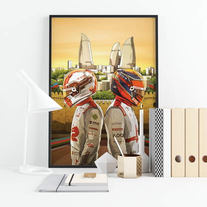 Azerbaijan 2021 Alfa Romeo F1 Poster