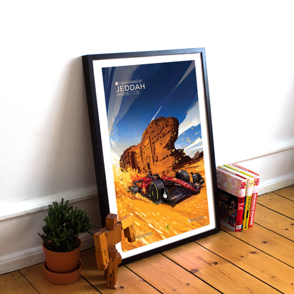 Saudi Arabia 2022 Ferrari F1 Poster