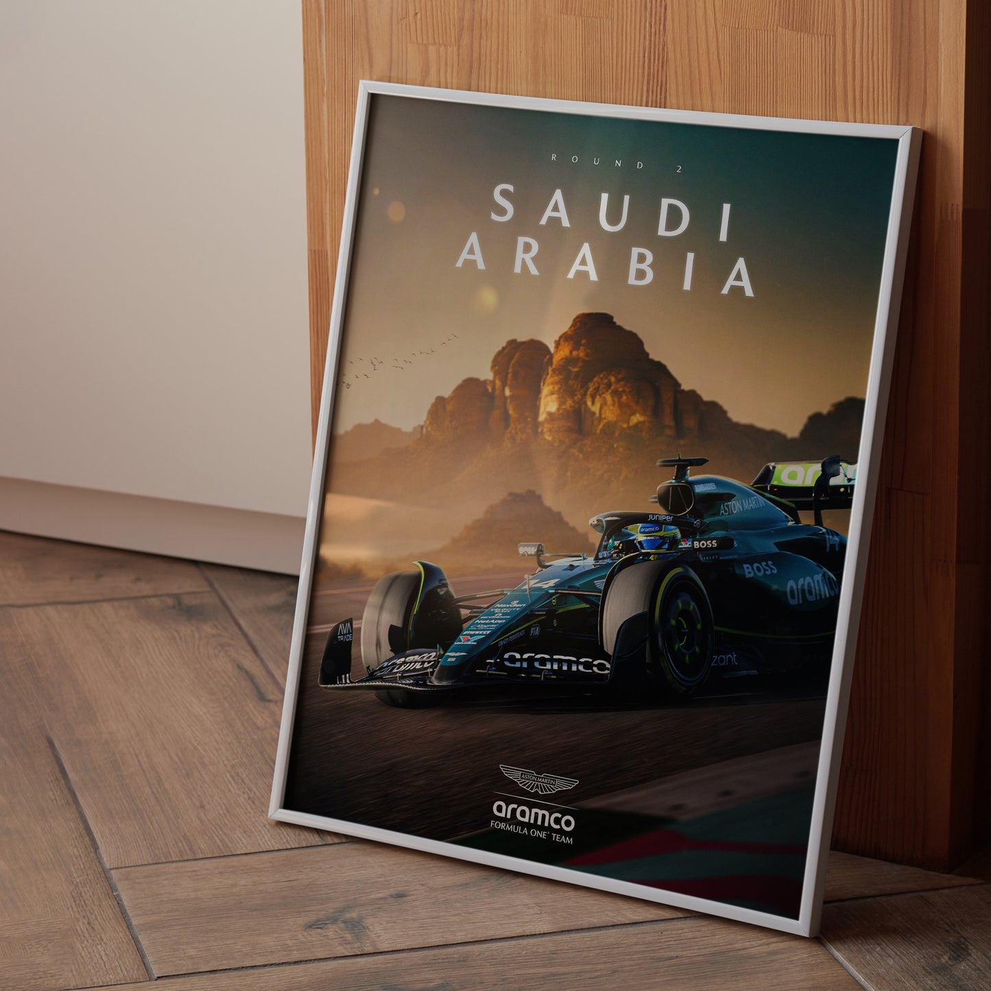 Saudi Arabia 2024 Aston Martin F1 Poster