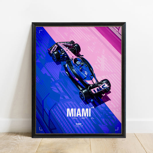 Miami USA 2025 Alpine F1 Poster