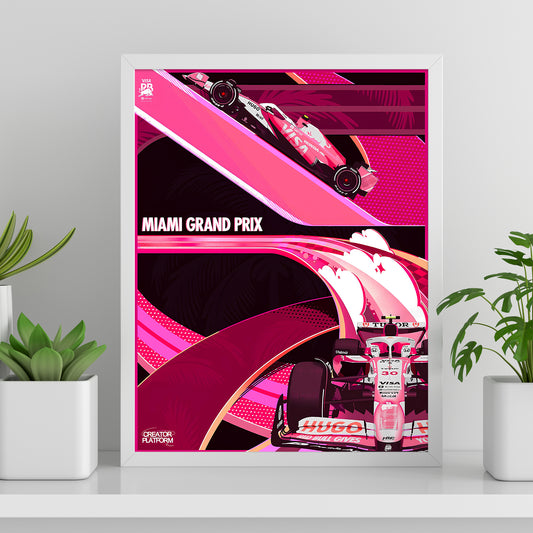 USA Miami 2025 Racing Bulls F1 Poster